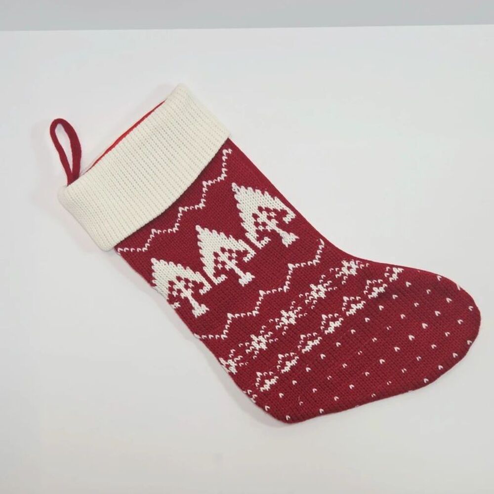 Wool knit Christmas Stocking